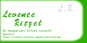 levente ritzel business card